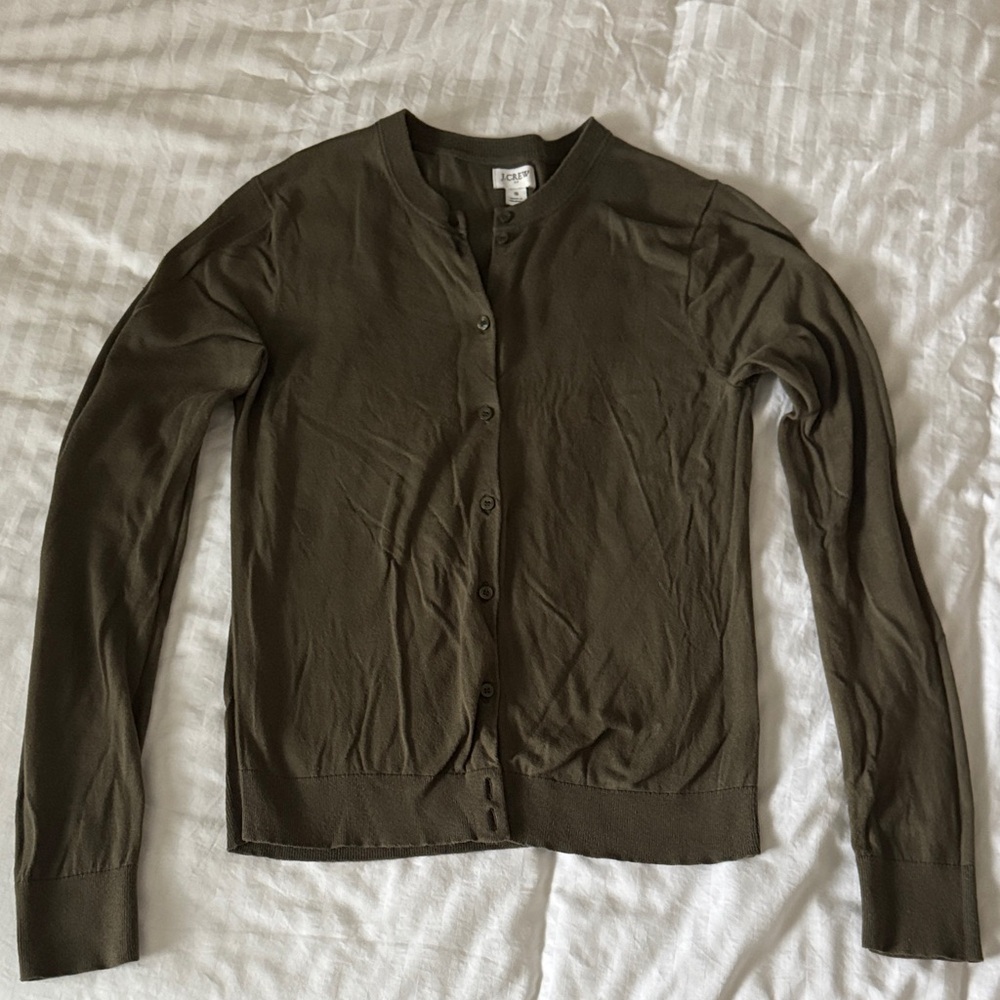 J. Crew Olive Green Cardigan